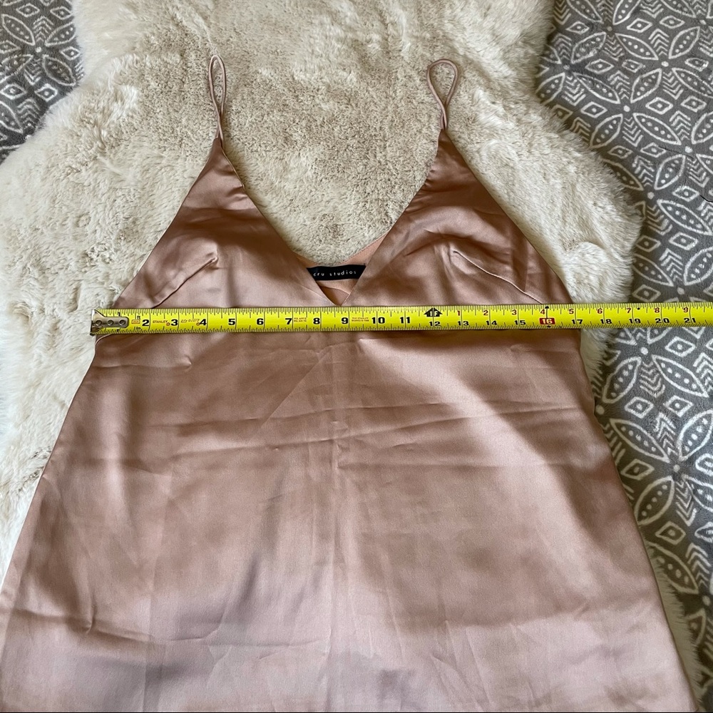 Blush pink satin cami